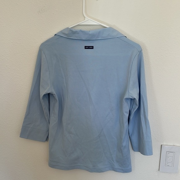 Saint James Shirt Saint James Oléron Cotton blue size 6 - Picture 6 of 7